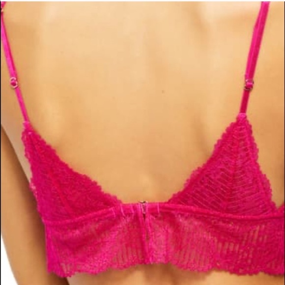 NWT Free People Alyssa Bra / Fuchsia / L - Picture 2 of 4